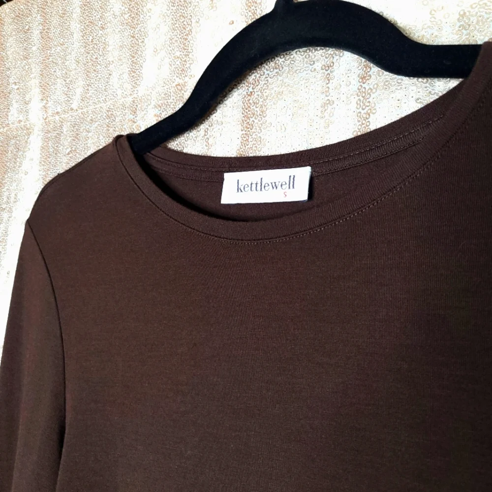 Kettlewell EUC S Silky Crew Neck Chocolate brown (Spring/Autumn) tee - Picture 4 of 8